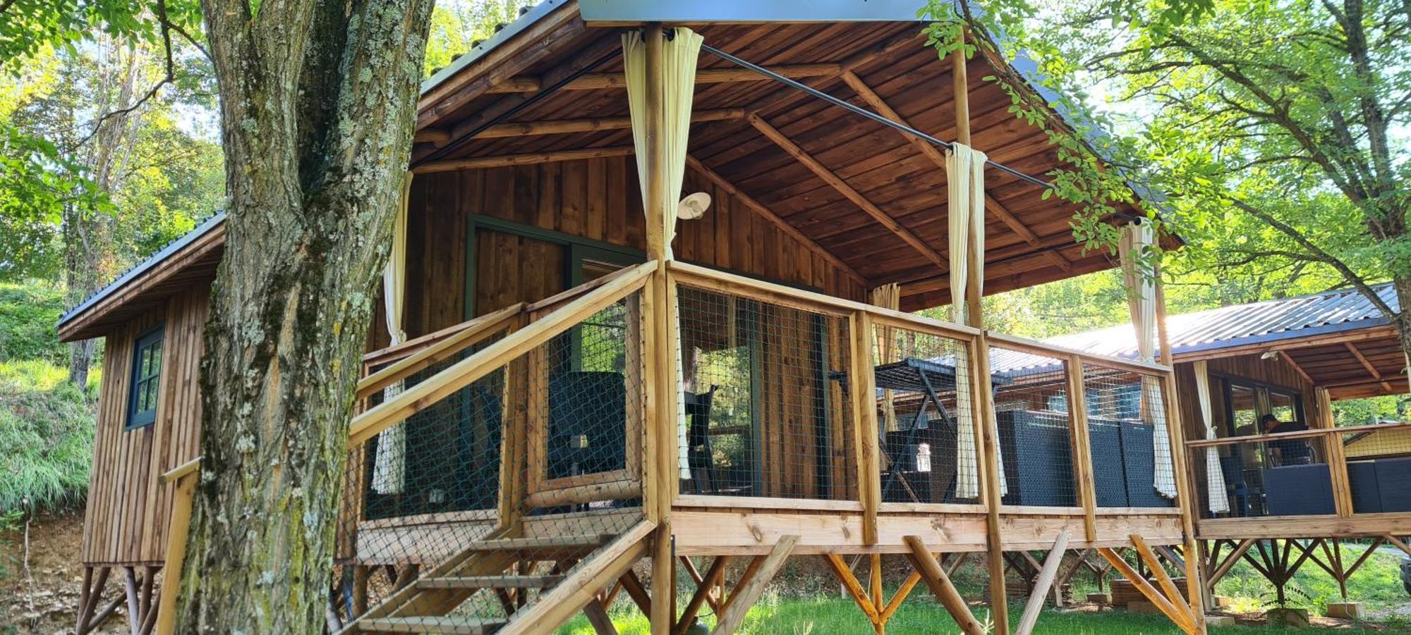 Camping Le Gallo Romain Barbieres Exteriör bild